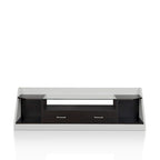 Contemporary White 70-inch Glass Multi-functional Storage TV Console
