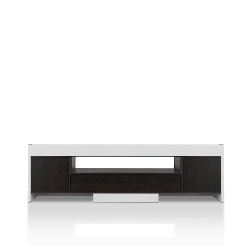 Contemporary White 70-inch Glass Multi-functional Storage TV Console