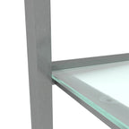 Glass two layer tea table, small round table, corner table, living room side table