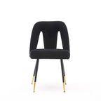 Clihome Set of 2 Contemporary Velvet Upholstered Dining Chair