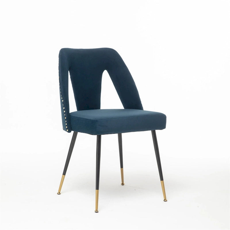 Clihome Set of 2 Contemporary Velvet Upholstered Dining Chair