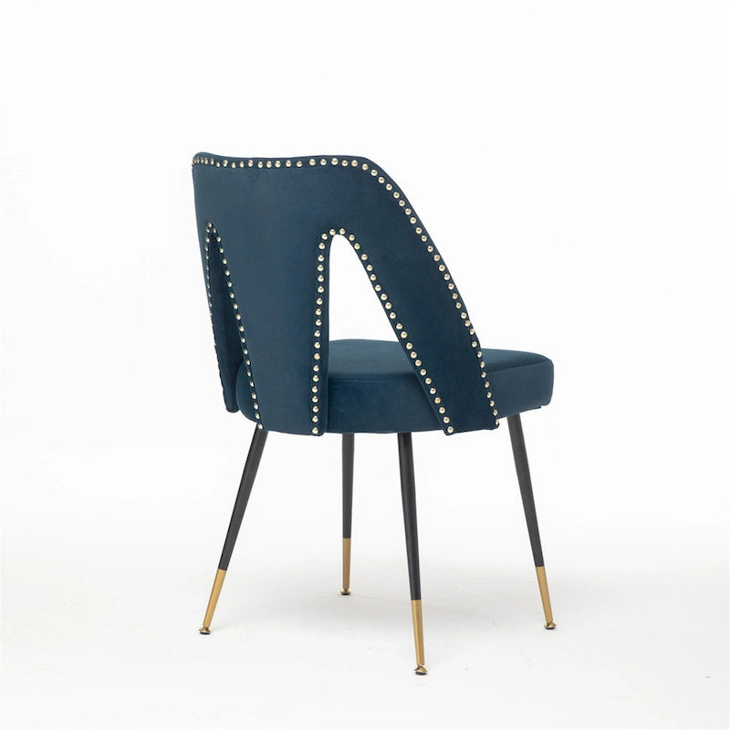 Clihome Set of 2 Contemporary Velvet Upholstered Dining Chair
