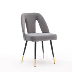 Clihome Set of 2 Contemporary Velvet Upholstered Dining Chair