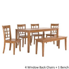 60-Inch Rectangular Oak Finish Dining Set by iNSPIRE Q Classic