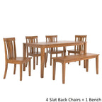 60-Inch Rectangular Oak Finish Dining Set by iNSPIRE Q Classic