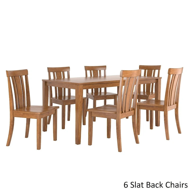 60-Inch Rectangular Oak Finish Dining Set by iNSPIRE Q Classic