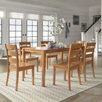 60-Inch Rectangular Oak Finish Dining Set by iNSPIRE Q Classic
