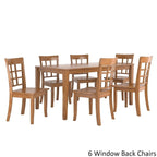 60-Inch Rectangular Oak Finish Dining Set by iNSPIRE Q Classic