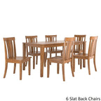 60-Inch Rectangular Oak Finish Dining Set by iNSPIRE Q Classic