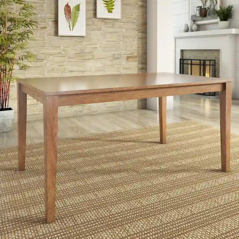 60-Inch Rectangular Oak Finish Dining Set by iNSPIRE Q Classic