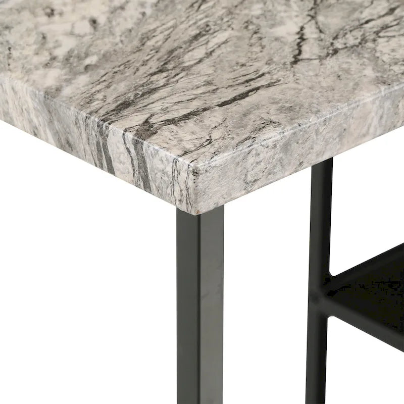 Ainsley Faux Marble Counter Height 3-piece Dining Set by iNSPIRE Q Modern