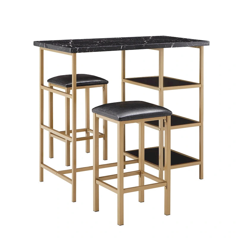 Ainsley Faux Marble Counter Height 3-piece Dining Set by iNSPIRE Q Modern