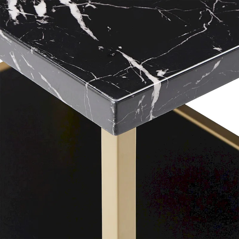 Ainsley Faux Marble Counter Height 3-piece Dining Set by iNSPIRE Q Modern