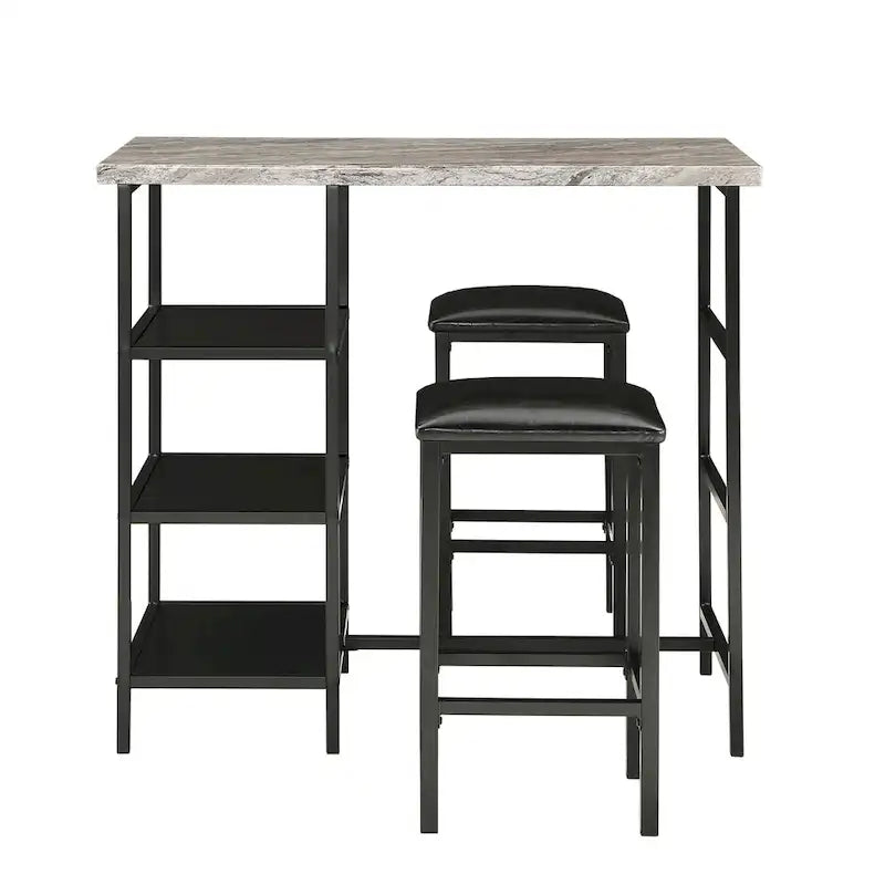 Ainsley Faux Marble Counter Height 3-piece Dining Set by iNSPIRE Q Modern
