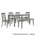 60-Inch Rectangular Antique Grey Dining Set by iNSPIRE Q Classic