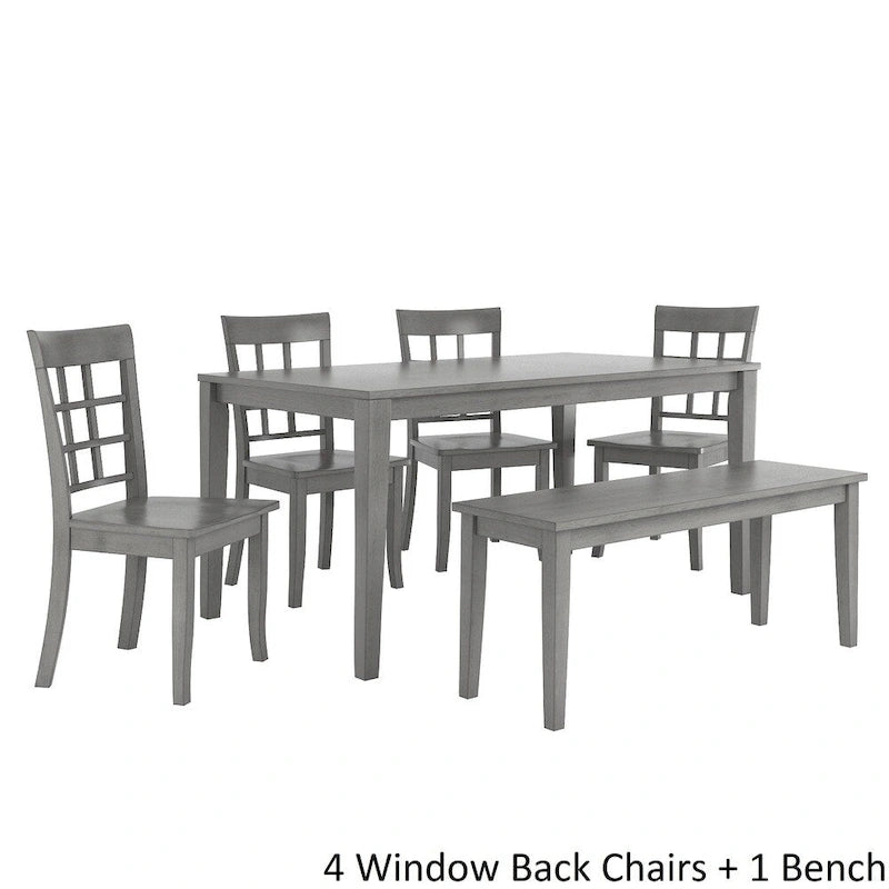 60-Inch Rectangular Antique Grey Dining Set by iNSPIRE Q Classic