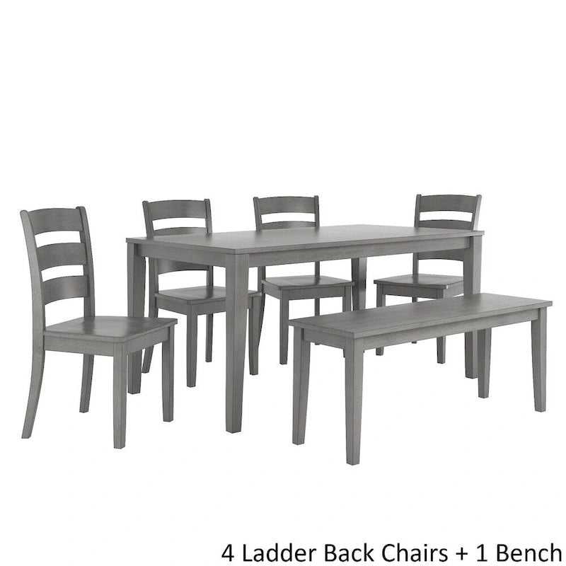 60-Inch Rectangular Antique Grey Dining Set by iNSPIRE Q Classic