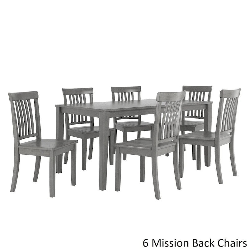 60-Inch Rectangular Antique Grey Dining Set by iNSPIRE Q Classic