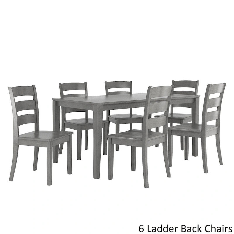 60-Inch Rectangular Antique Grey Dining Set by iNSPIRE Q Classic
