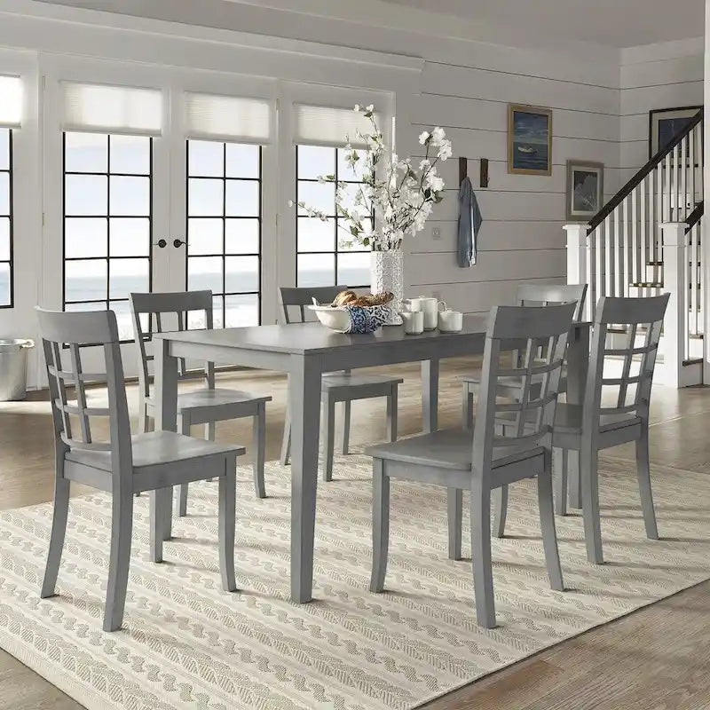 60-Inch Rectangular Antique Grey Dining Set by iNSPIRE Q Classic