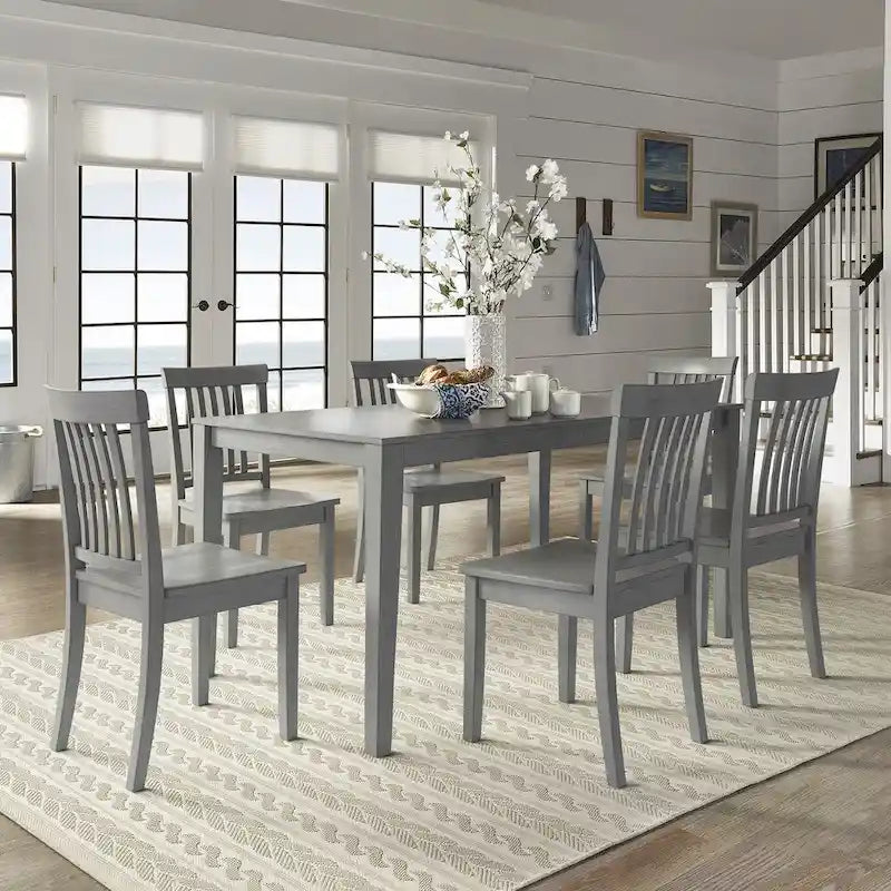 60-Inch Rectangular Antique Grey Dining Set by iNSPIRE Q Classic