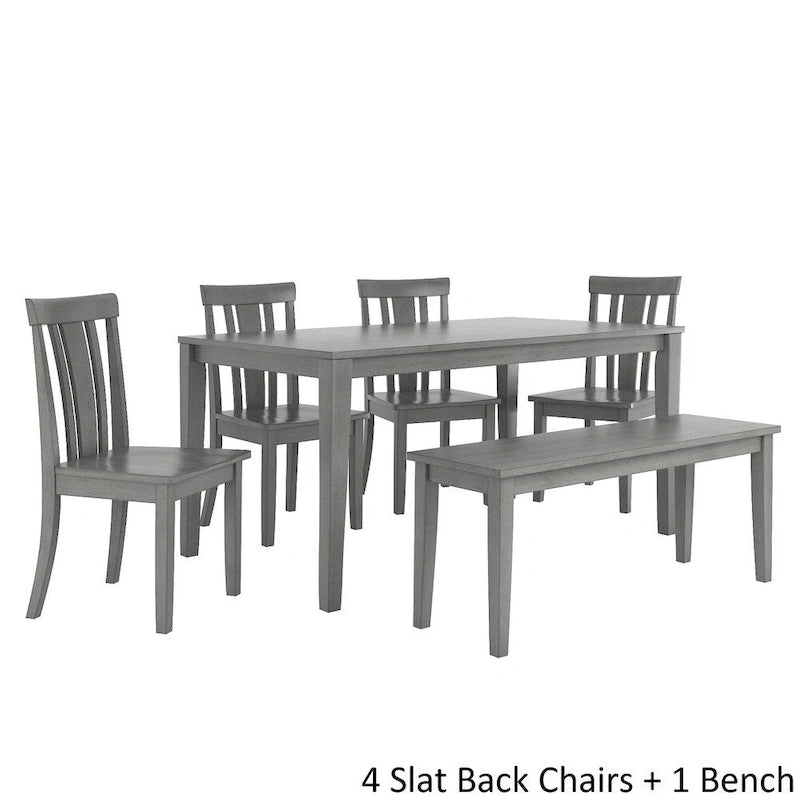 60-Inch Rectangular Antique Grey Dining Set by iNSPIRE Q Classic