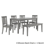 60-Inch Rectangular Antique Grey Dining Set by iNSPIRE Q Classic