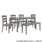 60-Inch Rectangular Antique Grey Dining Set by iNSPIRE Q Classic