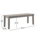 60-Inch Rectangular Antique Grey Dining Set by iNSPIRE Q Classic