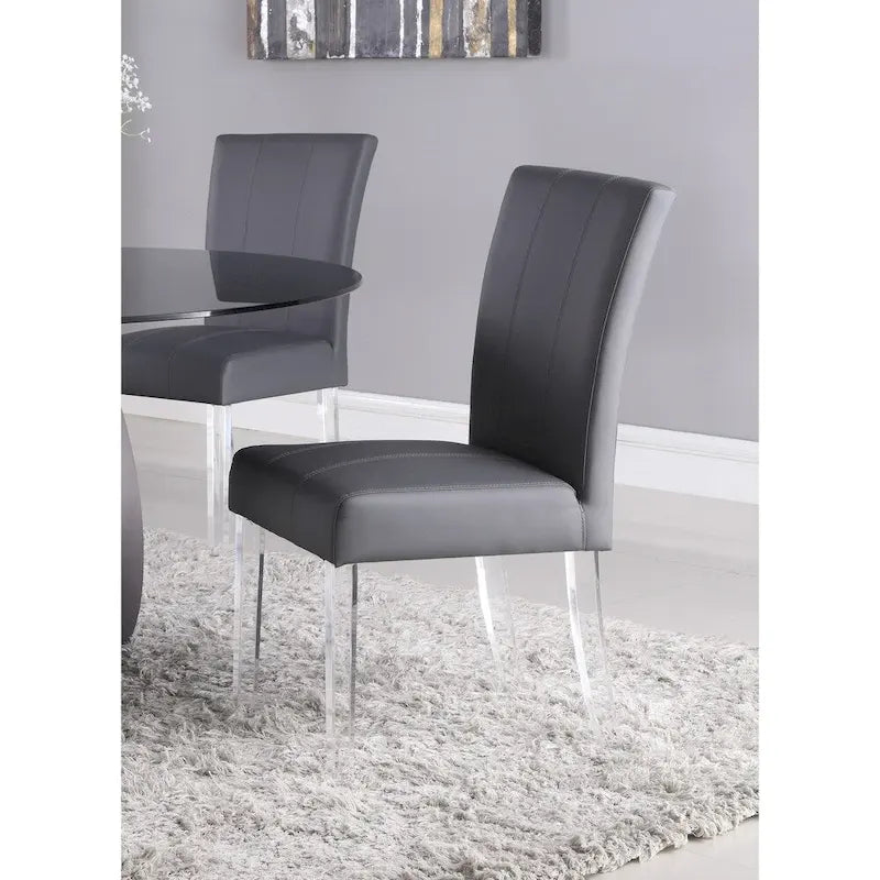Somette 8304 Round Glass and Acrylic 5-Piece Dining Set