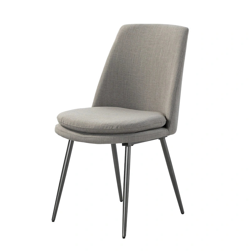 Homer Modern and Contemporary Dining Chairs Set of 2 with Metal Legs