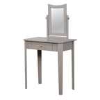 Contemporary Solid Wood 1-Drawer 3-Piece Makeup Vanity Set