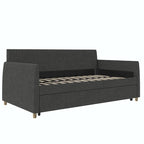Daphne Upholstered Twin Daybed with Roll Out Trundle