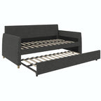 Daphne Upholstered Twin Daybed with Roll Out Trundle