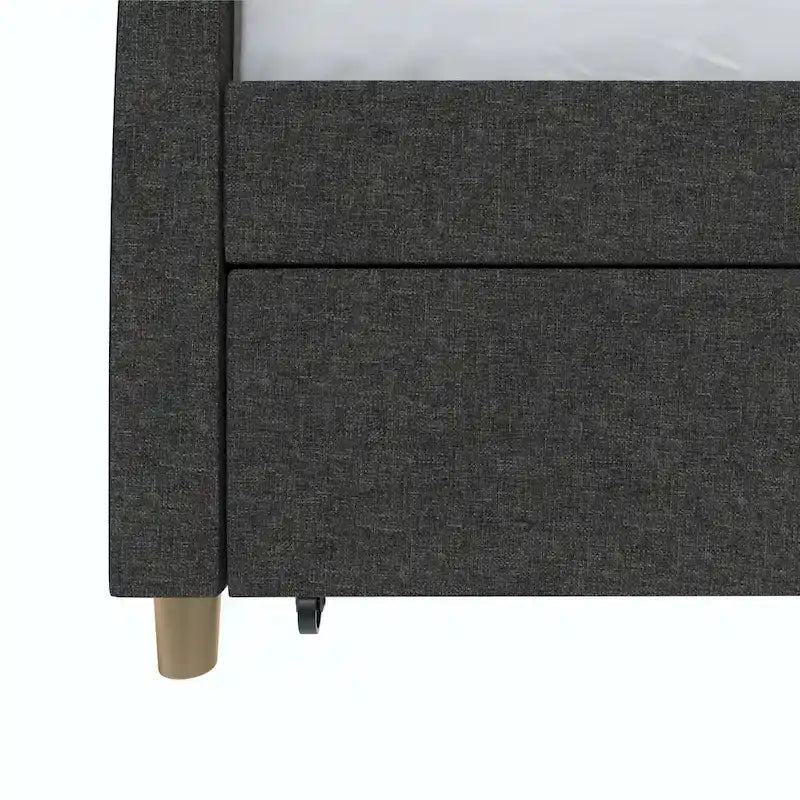 Daphne Upholstered Twin Daybed with Roll Out Trundle