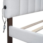 Queen Size Upholstered Platform Bed with Drawer