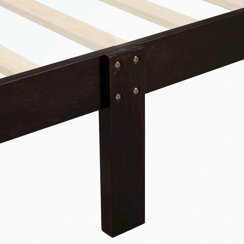 Wood Platform Bed with Headboard/Footboard/Wood Slat Support