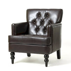 Malone Brown Leather Club Chair
