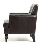 Malone Brown Leather Club Chair