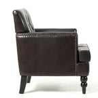 Malone Brown Leather Club Chair