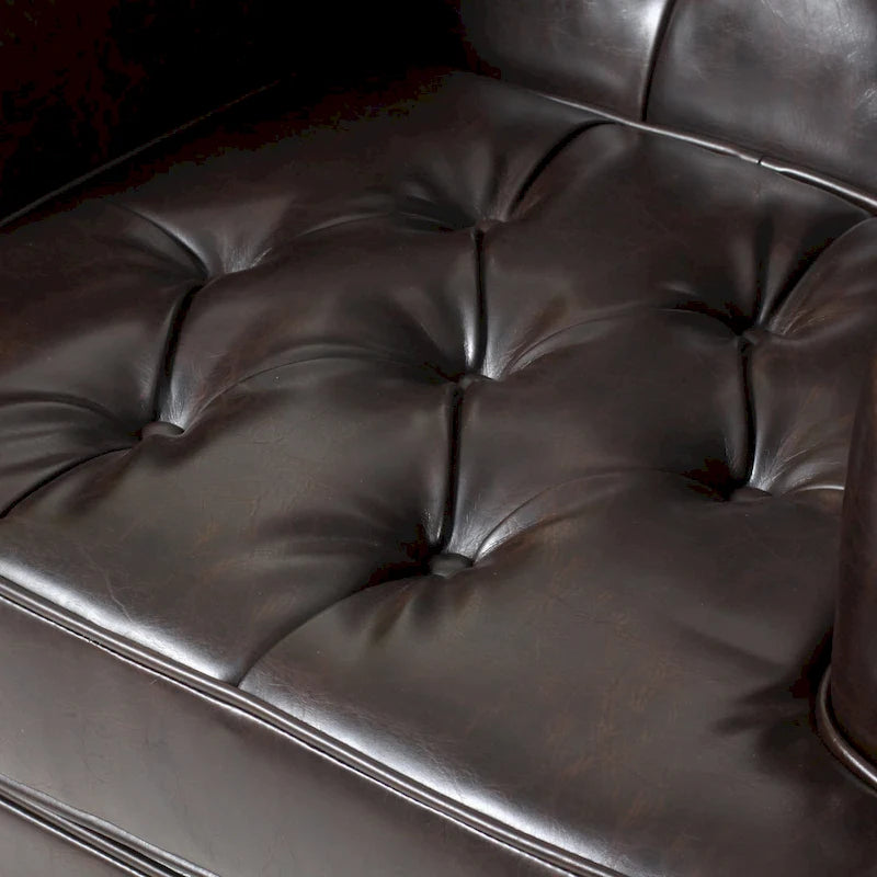Malone Brown Leather Club Chair