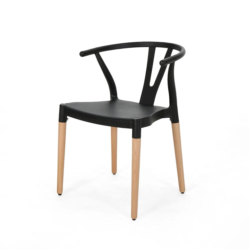Mountfair Modern Wood Leg Dining Chairs (Set of 2)