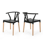 Mountfair Modern Wood Leg Dining Chairs (Set of 2)