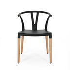 Mountfair Modern Wood Leg Dining Chairs (Set of 2)