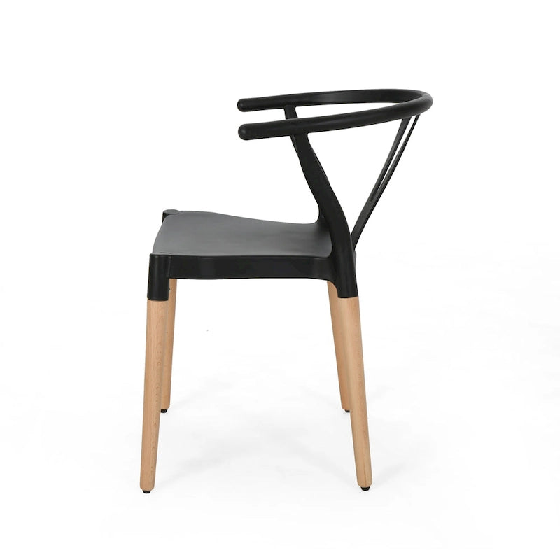 Mountfair Modern Wood Leg Dining Chairs (Set of 2)