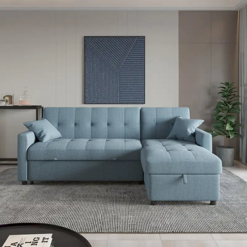 82 Wide Reversible Sleeper Sofa & Chaise