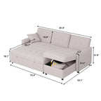 82 Wide Reversible Sleeper Sofa & Chaise