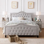 Virgil Queen-size Upholstered Tufted Bed