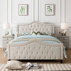 Virgil Queen-size Upholstered Tufted Bed