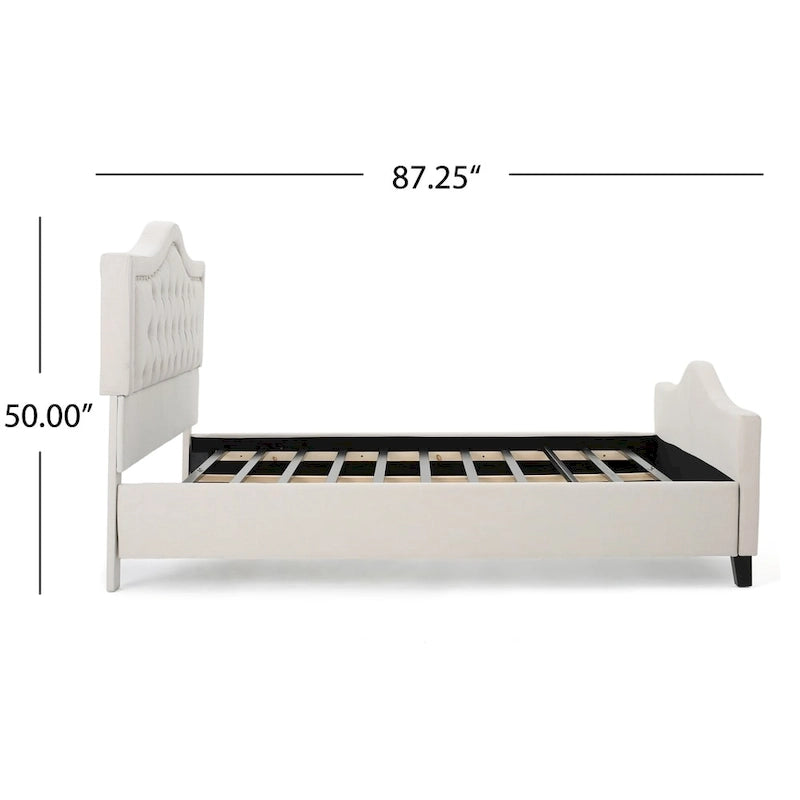 Virgil Queen-size Upholstered Tufted Bed
